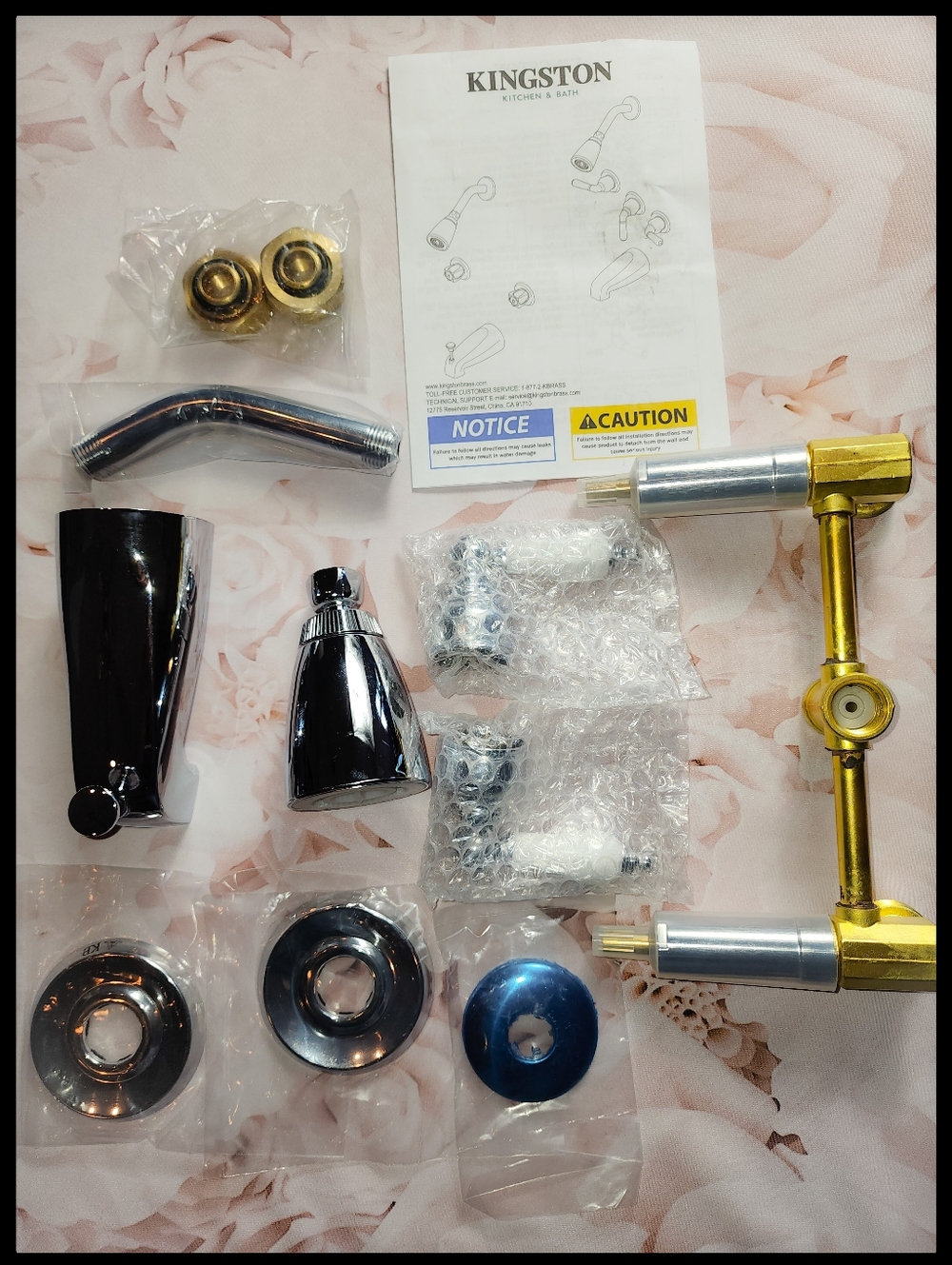 Kingston Brass KB241PL Victorian Twin Handle Tub and Shower Faucet